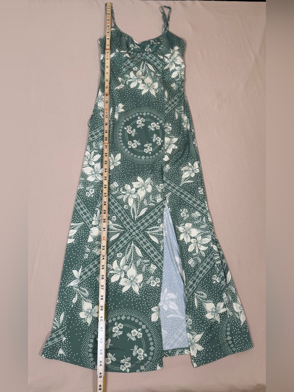 Urban Outfitters Boho Green Floral Slip Midi Dress, XS - Picture 8 of 12